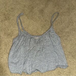 Stylish Gray free people spaghetti strap crop top!